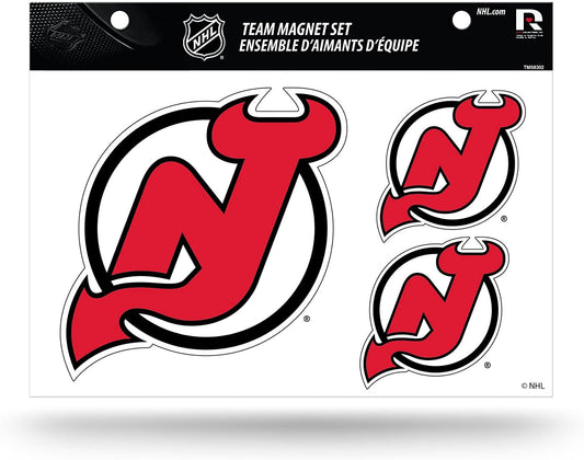 NHL New Jersey Devils Die Cut Team Magnet Set Sheet