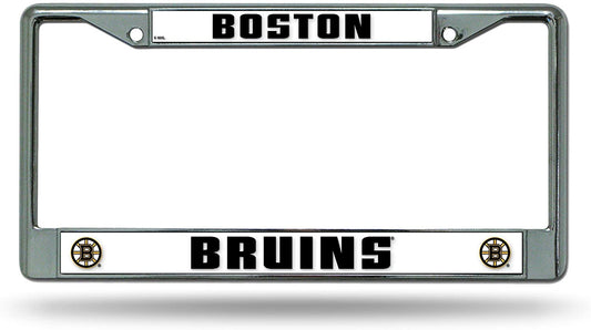 Boston Bruins Premium Metal License Plate Frame Chrome Tag Cover, 12x6 Inch