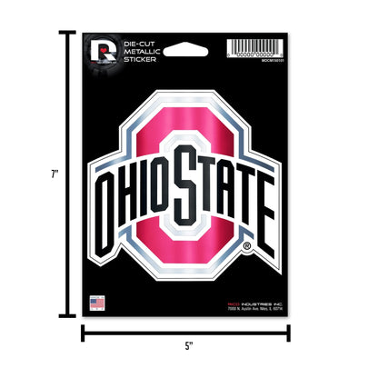 Mississippi State University Bulldogs 5 Inch Die Cut Flat Vinyl Decal Sticker Chrome Metallic Shimmer Design Adhesive Backing