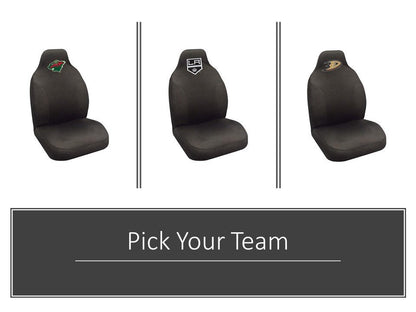Montreal Canadiens Premium Embroidered Black Auto Bucket Seat Cover, 48x20 Inch, Elastic