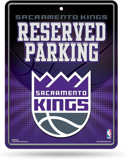Sacramento Kings Metal Wall Parking Sign, 8.5x11 Inch, Great for Man Cave, Bed Room, Office, Home Decor