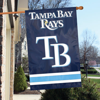 Tampa Bay Rays Banner Flag Premium Double Sided Embroidered Applique 28x44 Inch