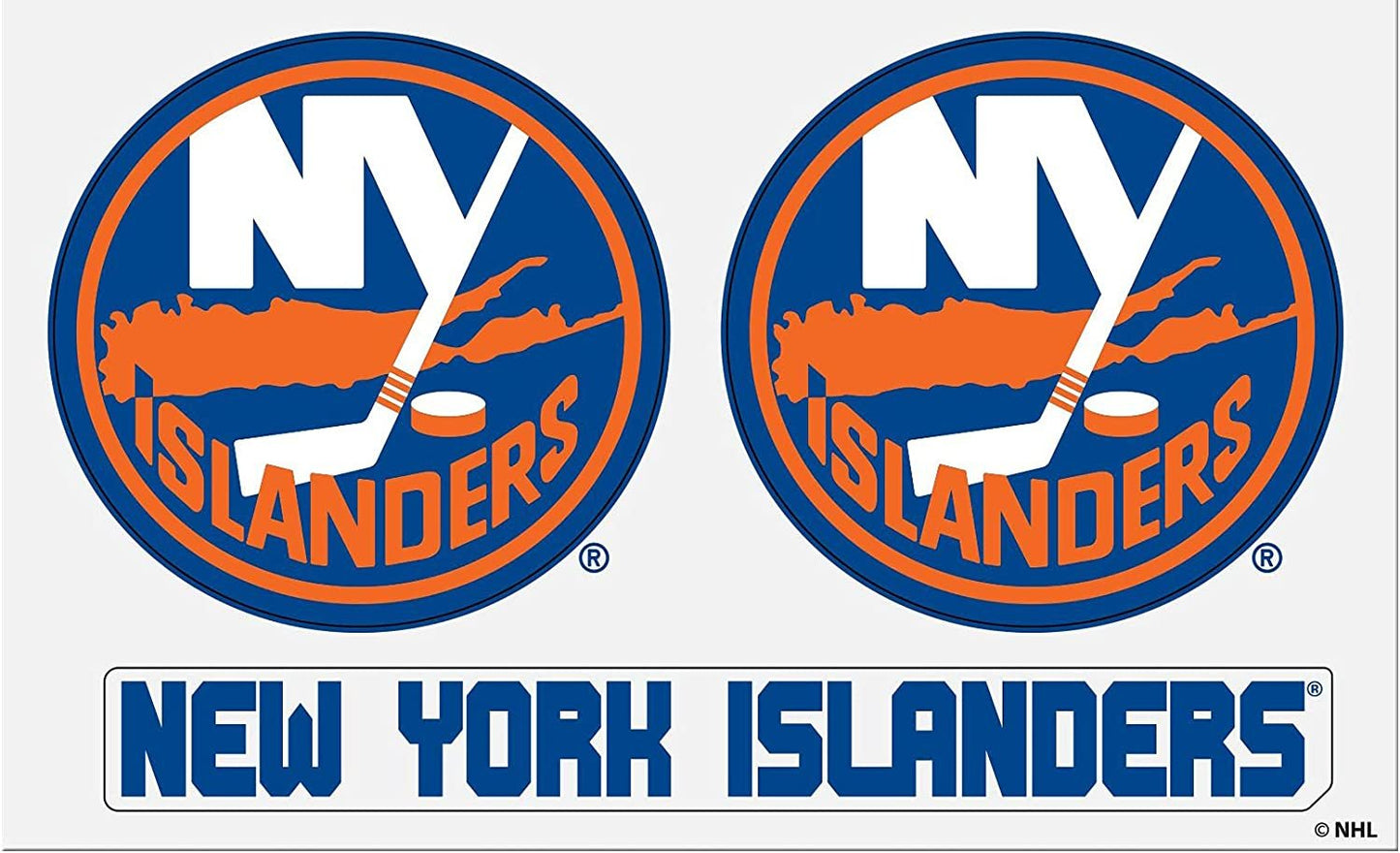 New York Islanders 3 Piece Multi Magnet Set, 8.5x11 Inch Sheet Auto Home