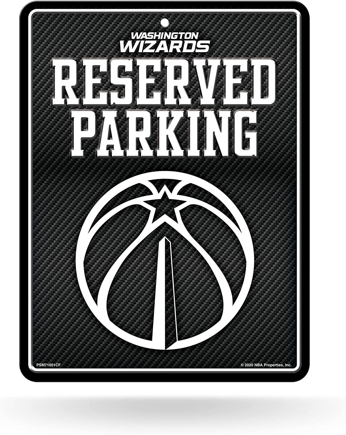Washington Wizards Metal Parking Novelty Wall Sign 8.5 x 11 Inch Carbon Fiber Design