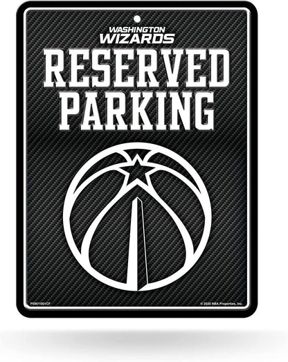 Washington Wizards Metal Parking Novelty Wall Sign 8.5 x 11 Inch Carbon Fiber Design