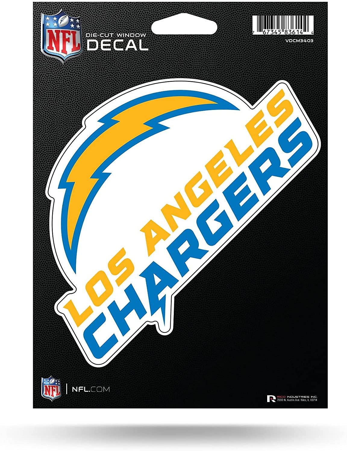Los Angeles Chargers 5 Inch Die Cut Flat Vinyl Decal Sticker Adhesive Backing