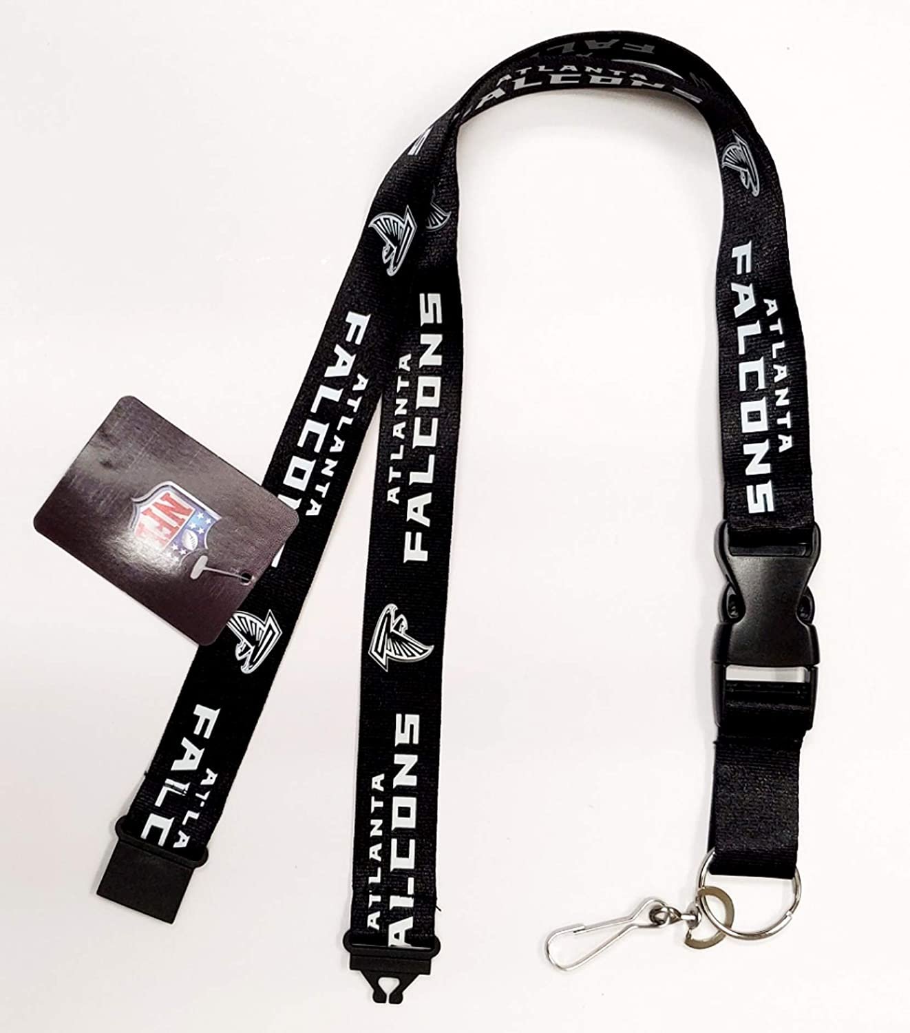 Atlanta Falcons Blackout Design Premium Lanyard Keychain Double Sided Breakaway Safety Design Adult 18 Inch