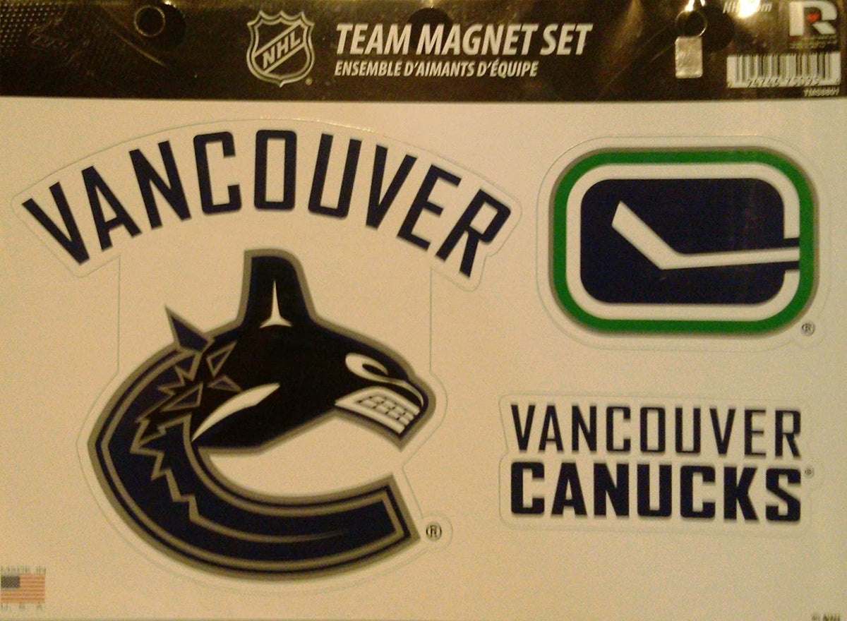 Vancouver Canucks Multi Magnet Sheet Shape Cut 8x11 Inch