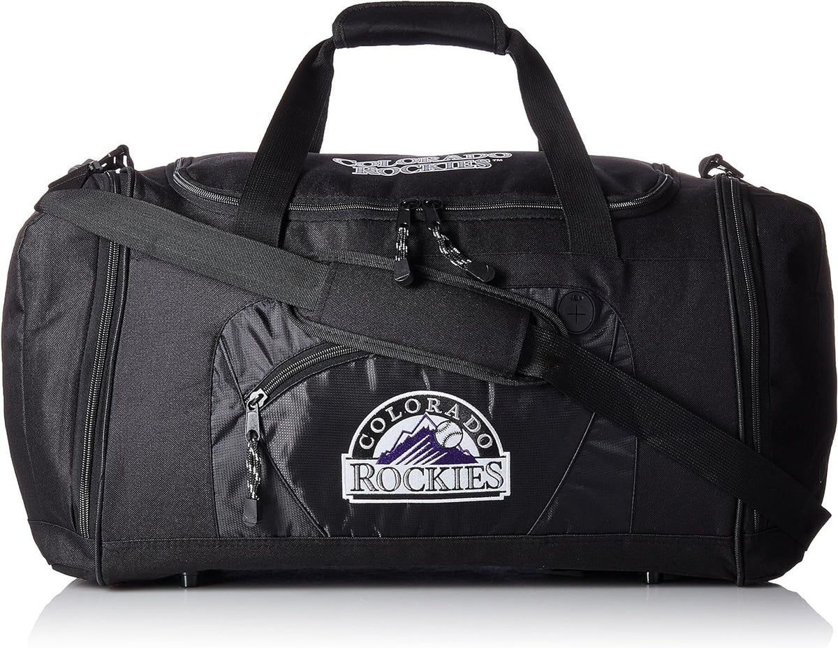 Colorado Rockies Premium Duffel Bag, Roadblock Design, Embroidered Logo, 20 Inch