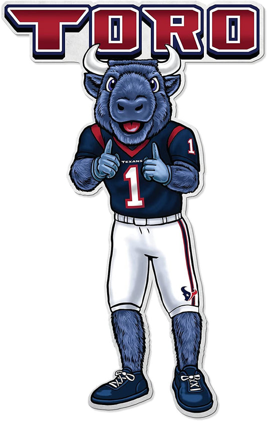 Houston Texans Soft Felt Pennant, Mascot Design, Shape Cut, 18 Inch, Easy To Hang