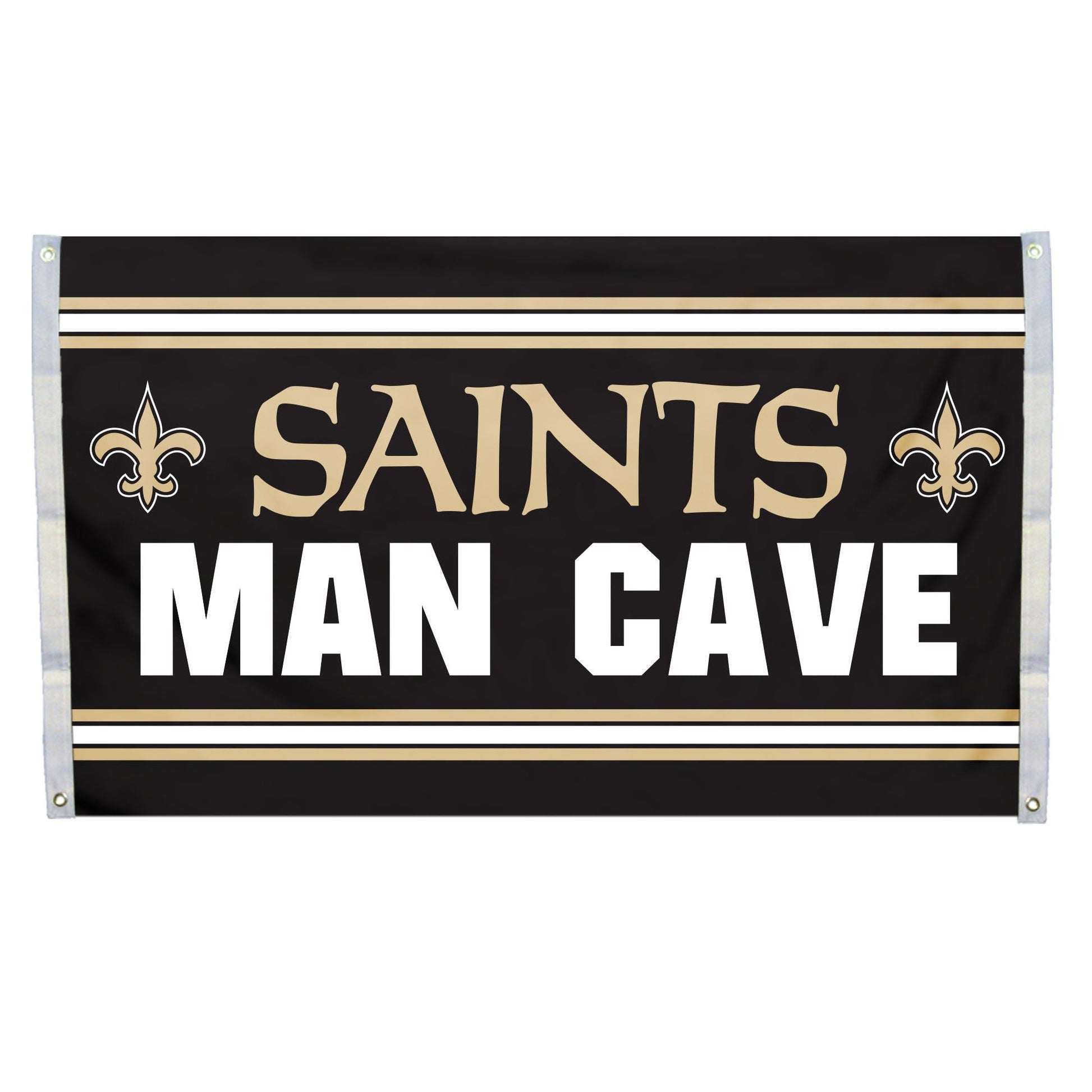 New Orleans Saints Premium Flag Banner, 3x5 Feet, Man Cave Design, Metal Grommets, Indoor Outdoor Display