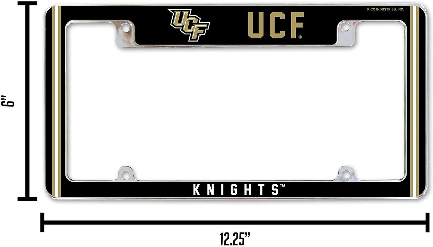 University of Central Florida Knights UCF Metal License Plate Frame Chrome Tag Cover Alternate Design 6x12 Inch