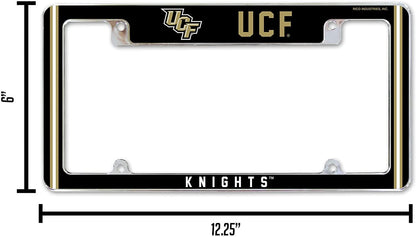 University of Central Florida Knights UCF Metal License Plate Frame Chrome Tag Cover Alternate Design 6x12 Inch