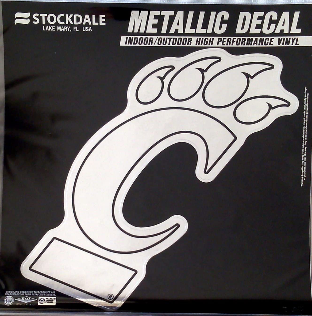 University of Cincinnati Bearcats 6 Inch Decal Sticker, Metallic Chrome Shimmer Design, Vinyl Die Cut, Auto Home