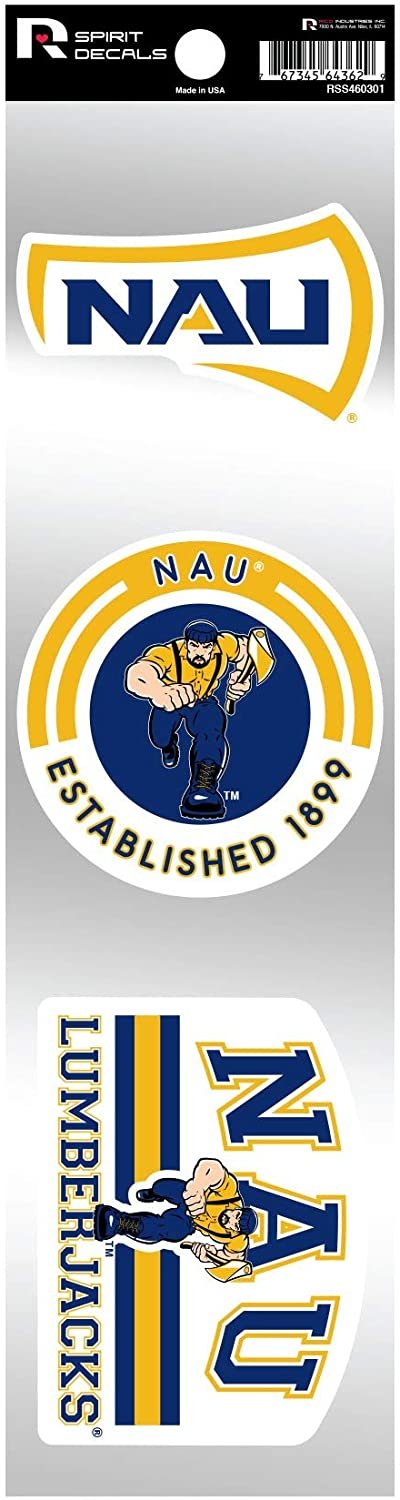 Northern Arizona Lumberjacks NAU Triple Retro Throwback Spirit Decals Flat Vinyl Auto Home Sticker Sheet University of