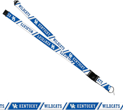 University of Kentucky Wildcats Lanyard Keychain Double Sided 18 Inch Button Clip Safety Breakaway