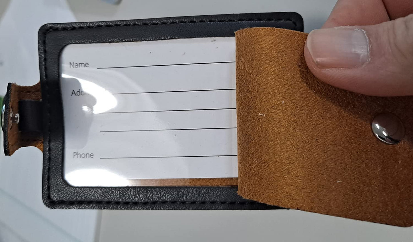 Las Vegas Raiders Luggage Bag Tag Laser Engraved Ultra Suede Includes ID Card