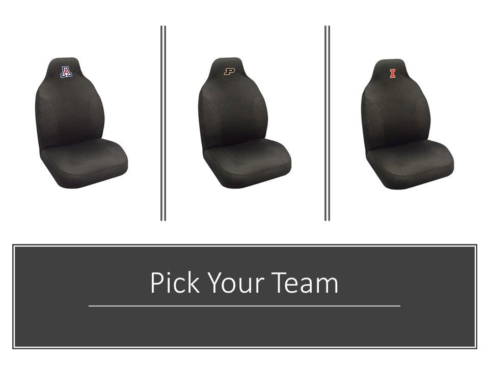 Oklahoma State University Cowboys Premium Embroidered Black Auto Bucket Seat Cover, 48x20 Inch, Elastic
