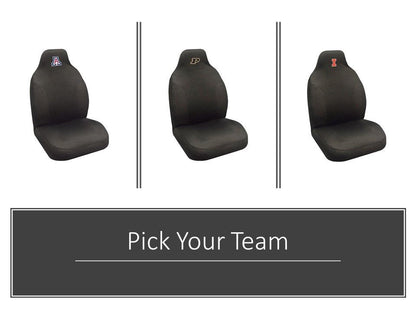 Oklahoma State University Cowboys Premium Embroidered Black Auto Bucket Seat Cover, 48x20 Inch, Elastic