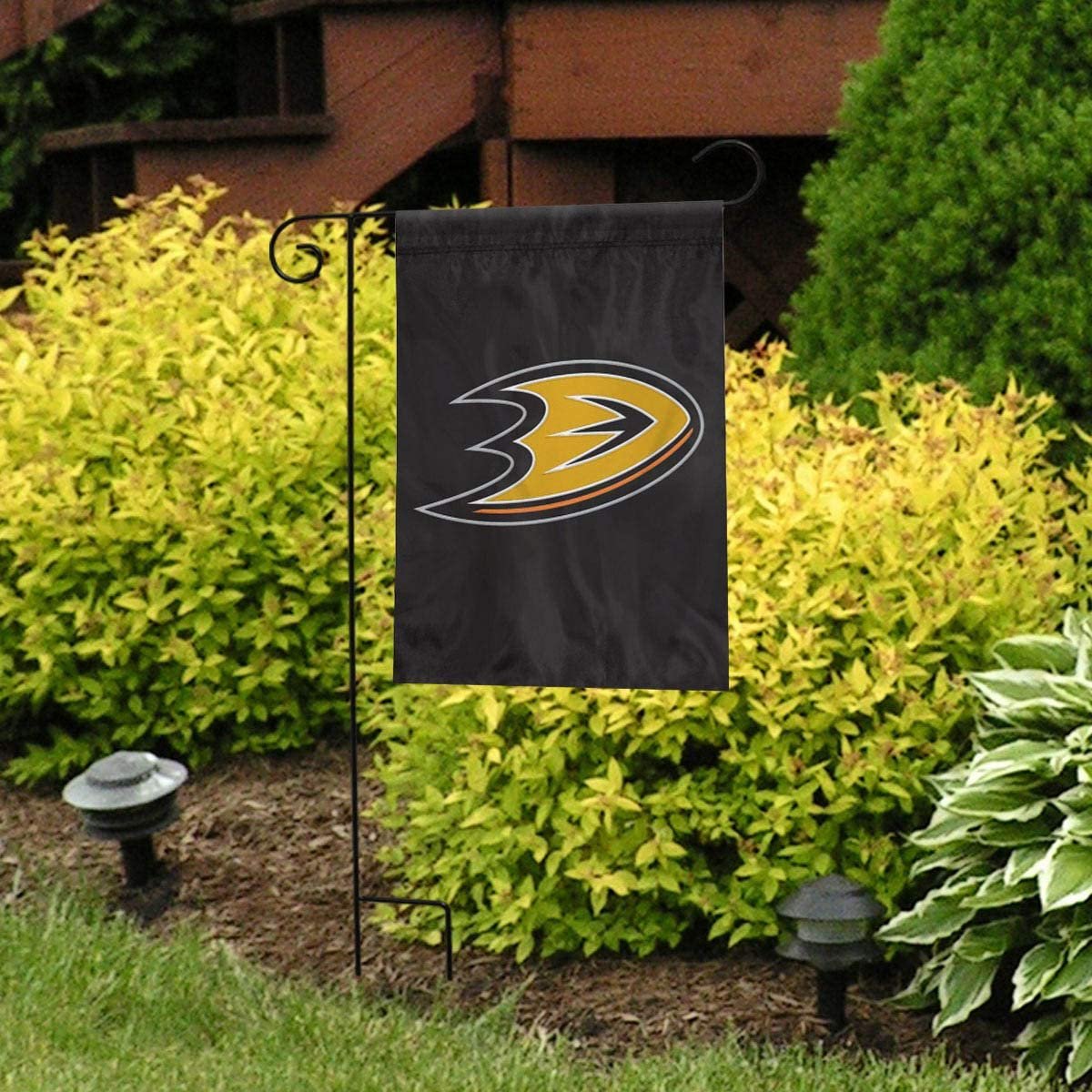 Anaheim Ducks Garden Flag Banner, Embroidered Applique, Indoor/Outdoor, Team Color, 10x15 Inch