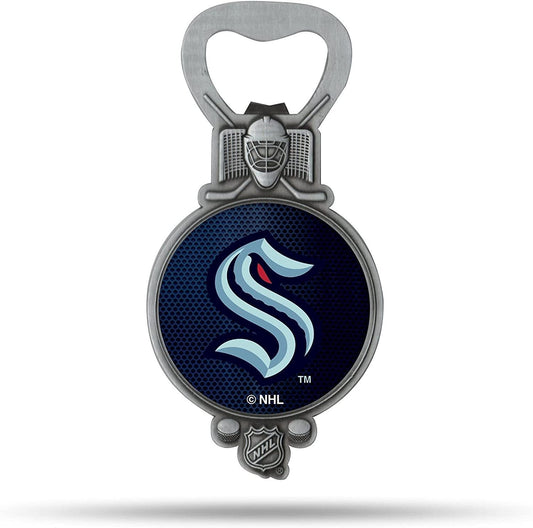 Rico Industries NHL Seattle Kraken Hockey Bottle Opener Magnet