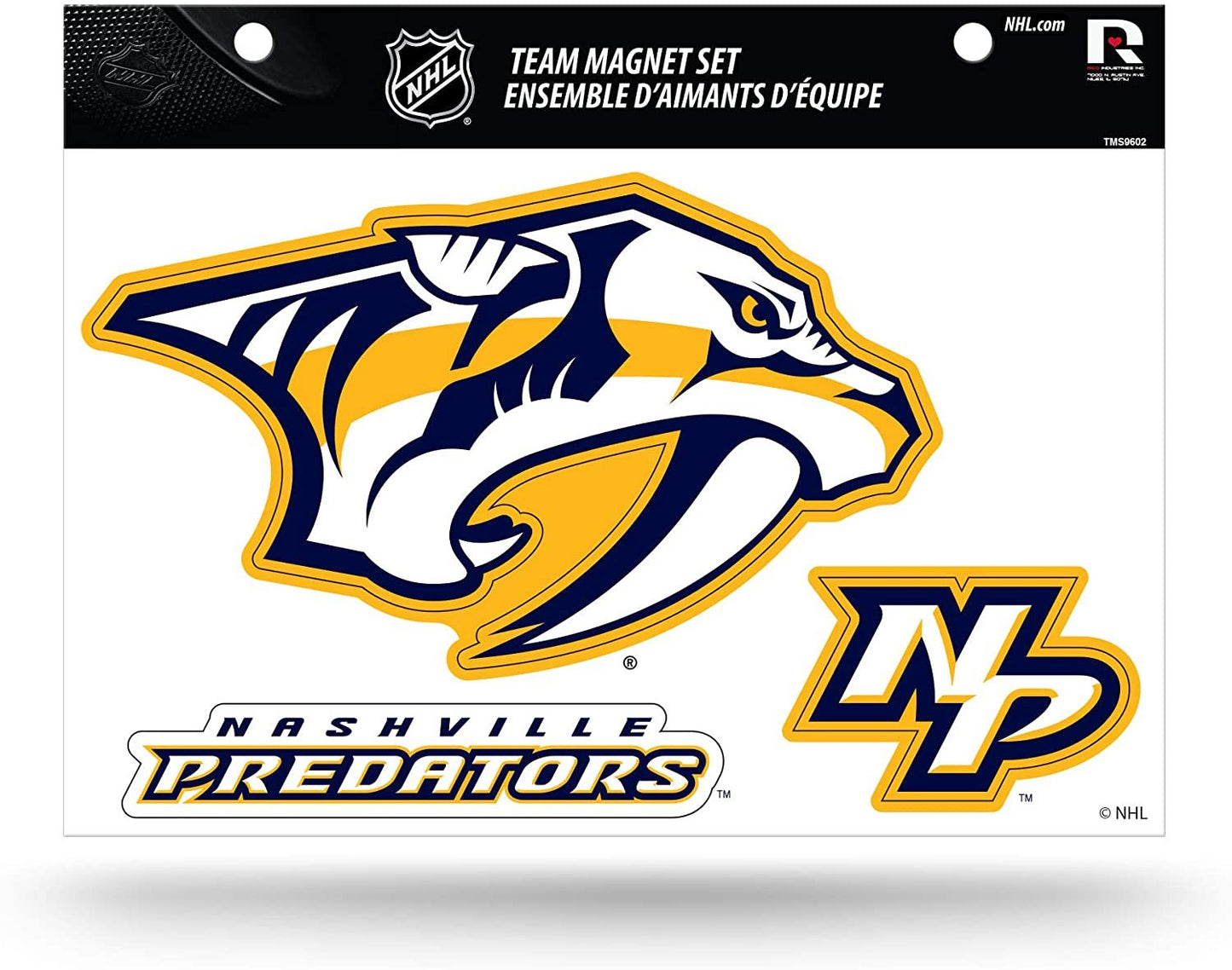 Nashville Predators Multi Magnet Sheet Shape Cut 8x11 Inch