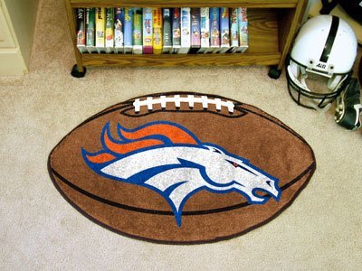 FANMATS 5719 Denver Broncos Football Rug - 20.5in. x 32.5in. | Sports Fan Home Decor Rug and Tailgating Mat