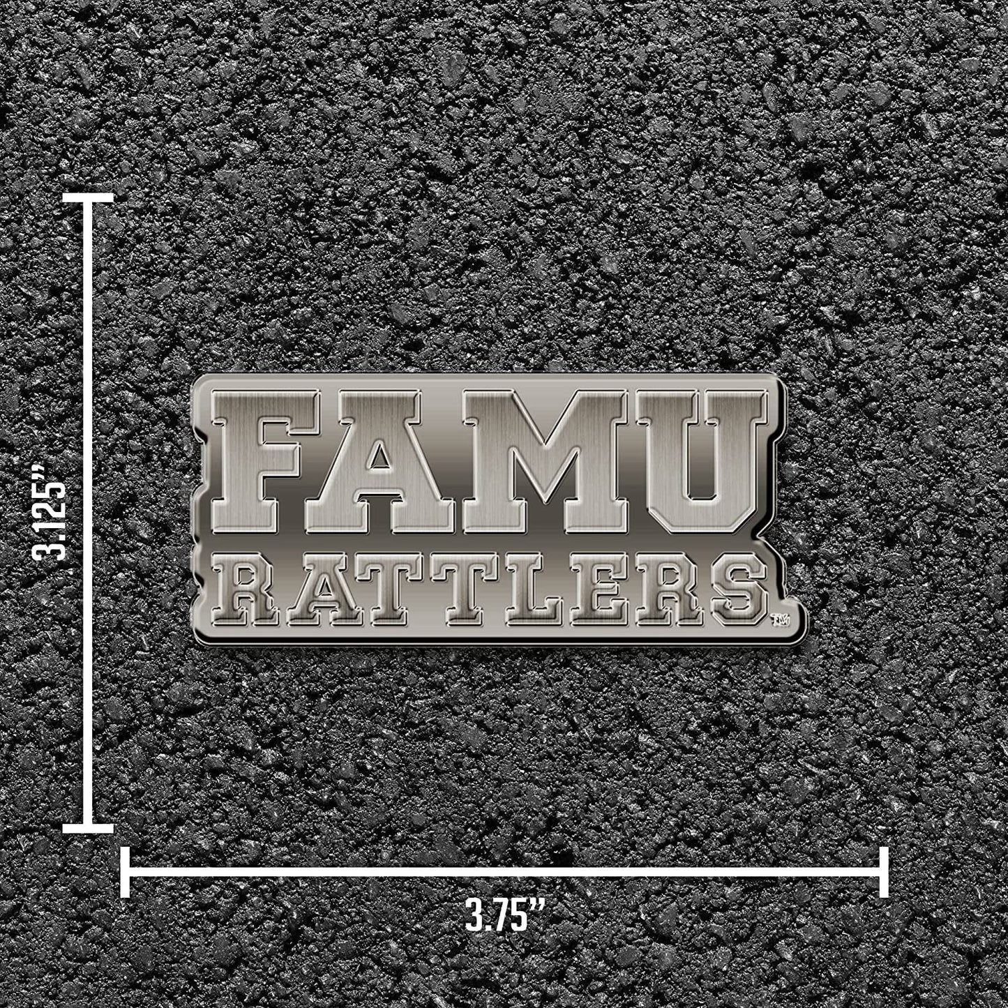 Florida A&M University Rattlers FAMU Auto Emblem Solid Metal Antique Style