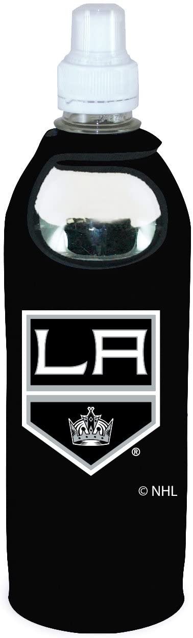 Los Angeles Kings 1/2 Liter Water Soda Bottle Beverage Insulator Holder Cooler with Clip Hockey