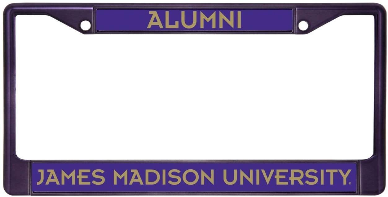 James Madison University Dukes Alumni Metal License Plate Frame Chrome Tag Cover, 12x6 Inch