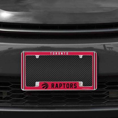 Toronto Raptors Metal License Plate Frame Chrome Tag Cover Alternate Design 6x12 Inch