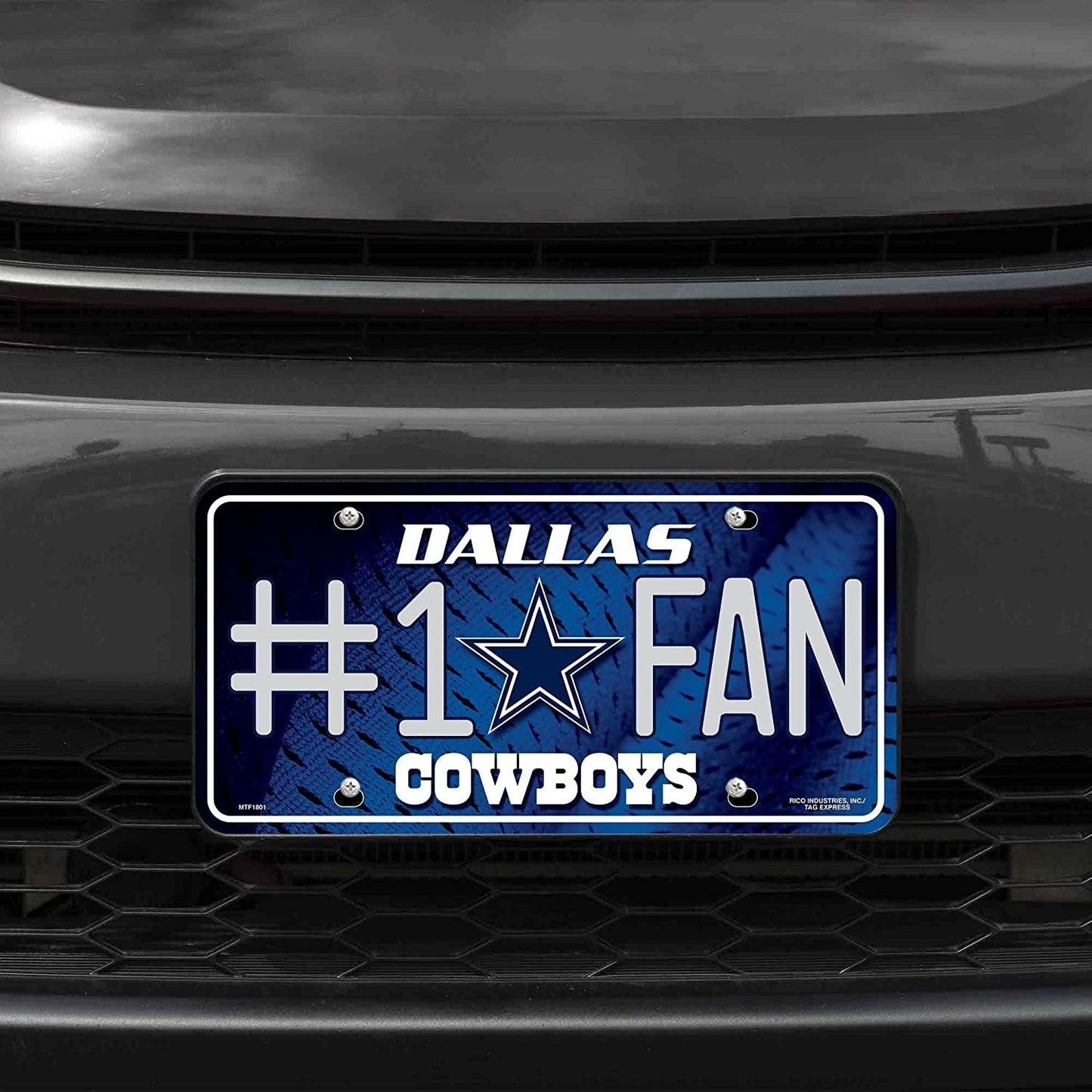 Dallas Cowboys #1 Fan Metal License Plate Tag Aluminum Novelty 12x6 Inch