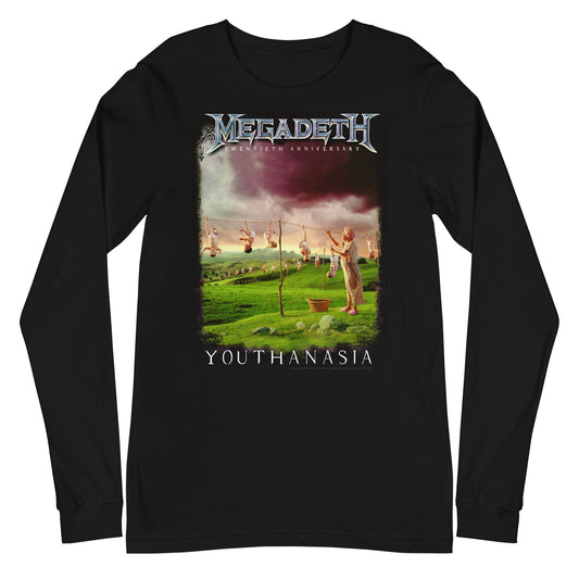 Megadeth 20th Youthanasia Mens Long Sleeve Shirt Black