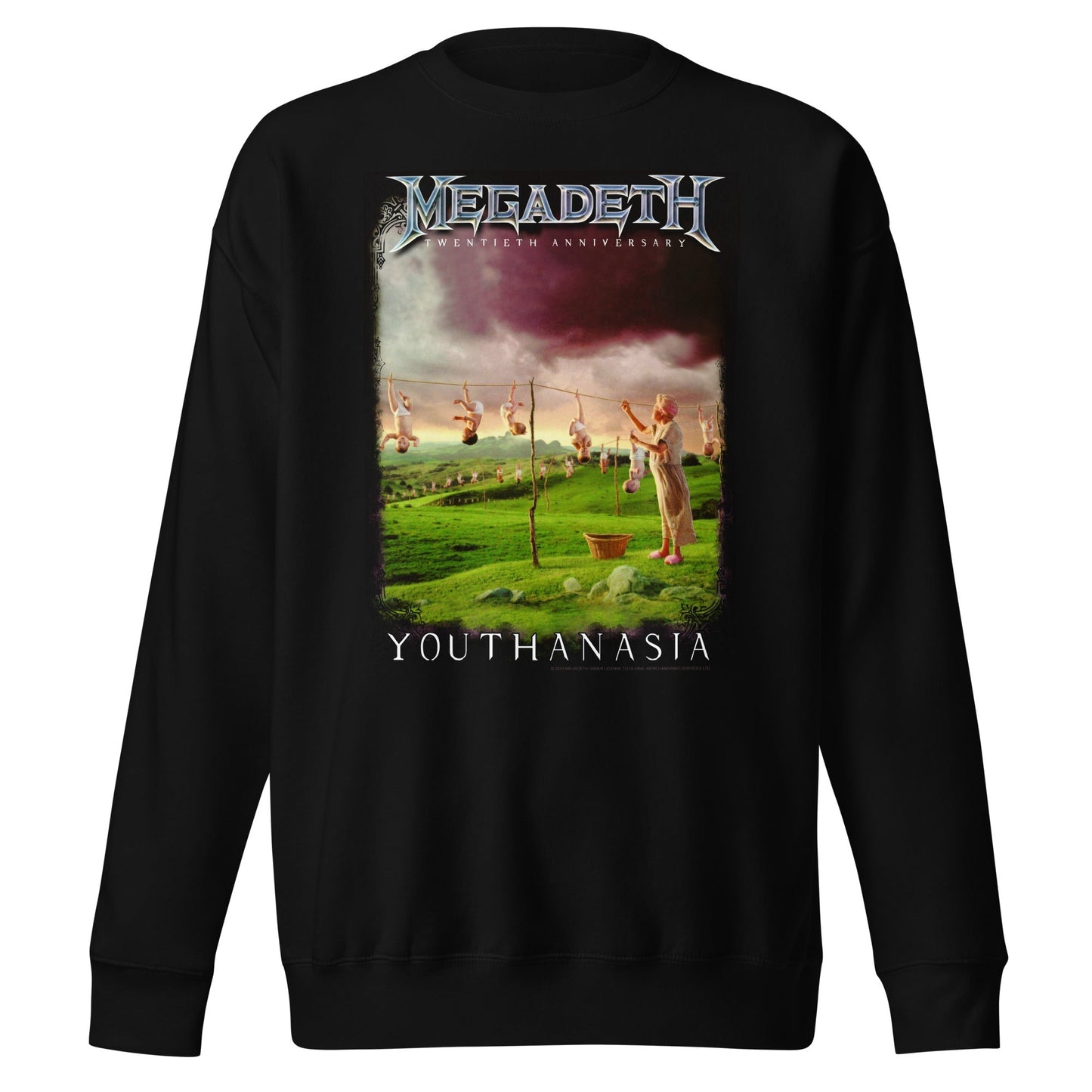 Megadeth 20th Youthanasia Mens Sweatshirt Black