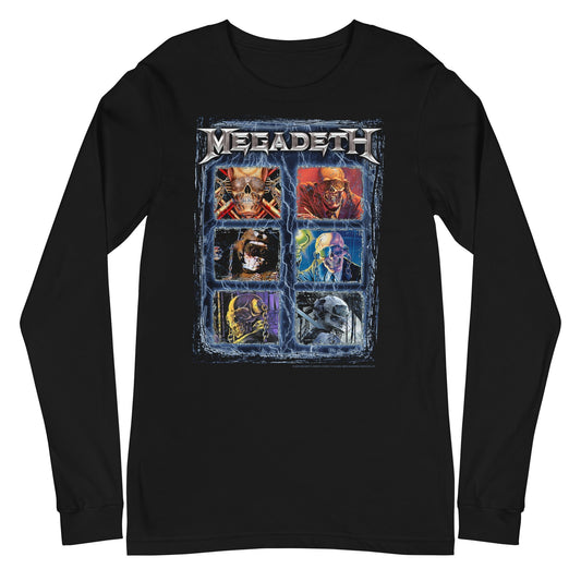 Megadeth Six Vics Mens Long Sleeve Shirt Black