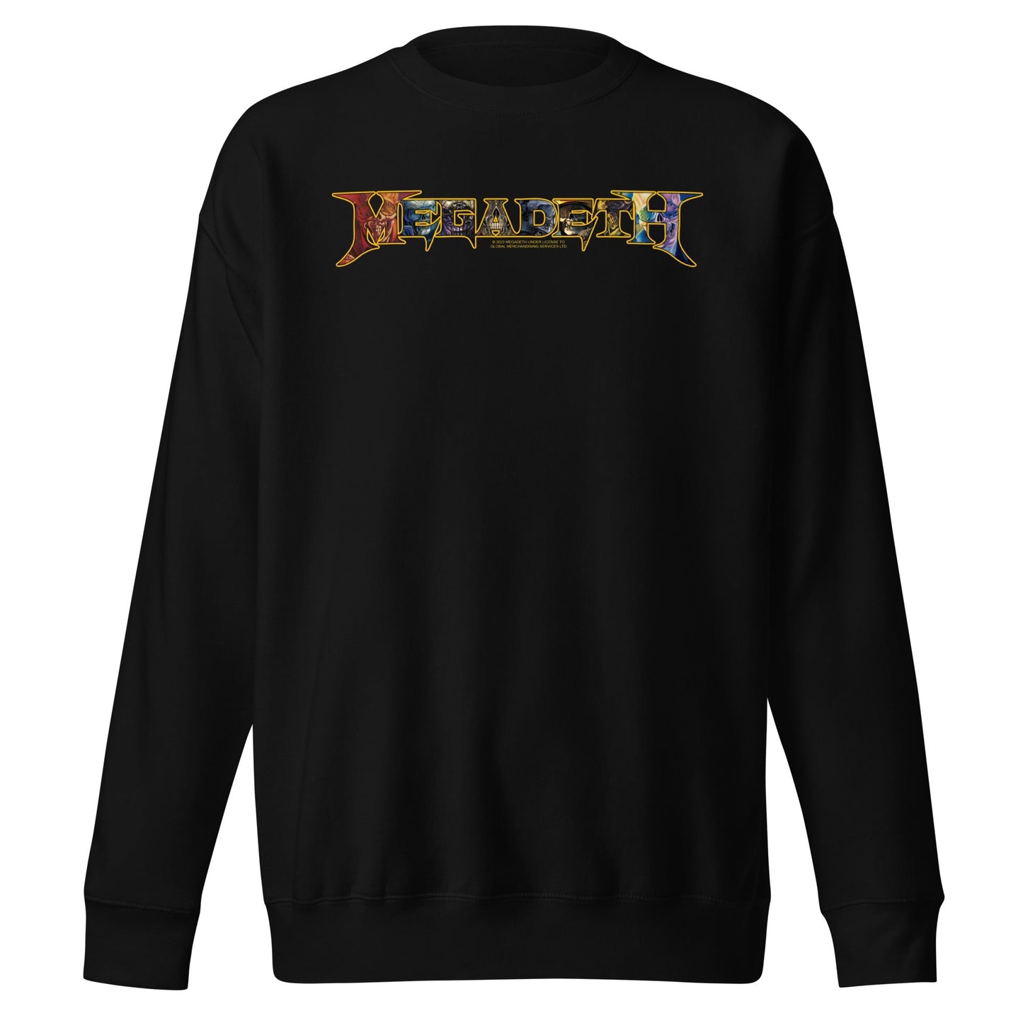 Megadeth Vic Lettered Logo Mens Sweatshirt Black