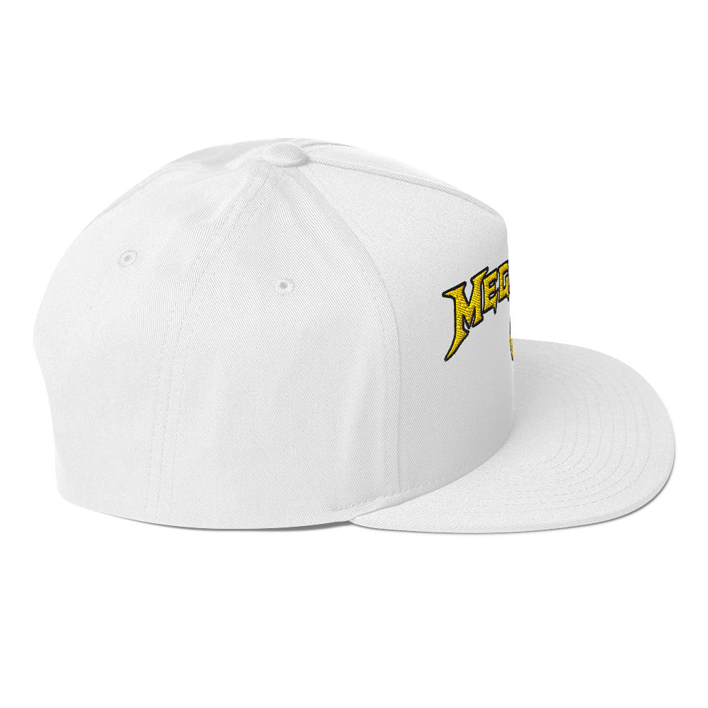 Megadeth Nuclear Logo Embroidered Snapback Hat White Officially Licensed