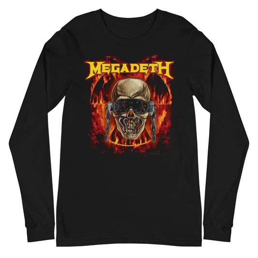 Megadeth Flash Burn Mens Long Sleeve Shirt Black