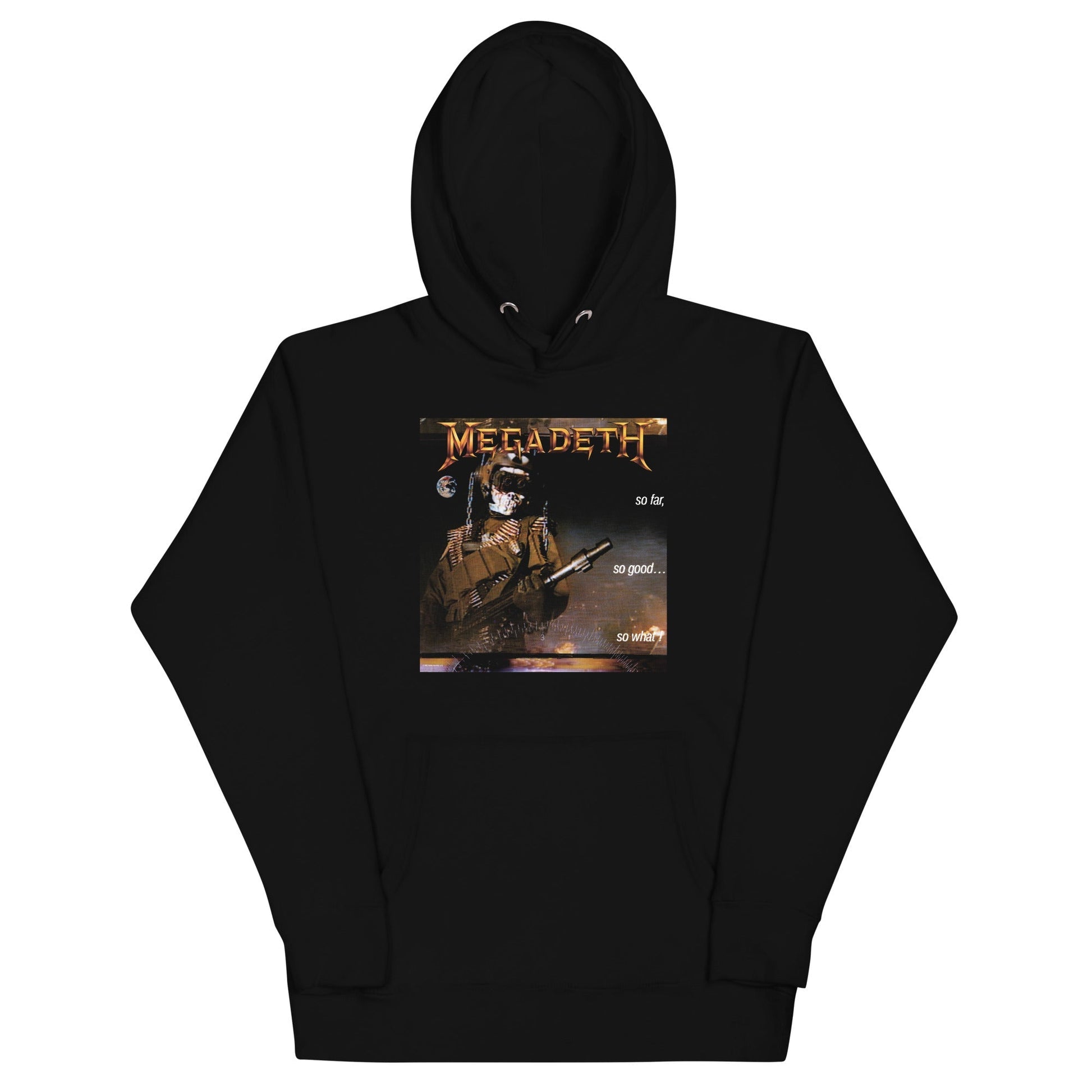 Megadeth So Far, So Good, So WOfficially Licensed Hat? Mens Officially Licensed Hoodie Black