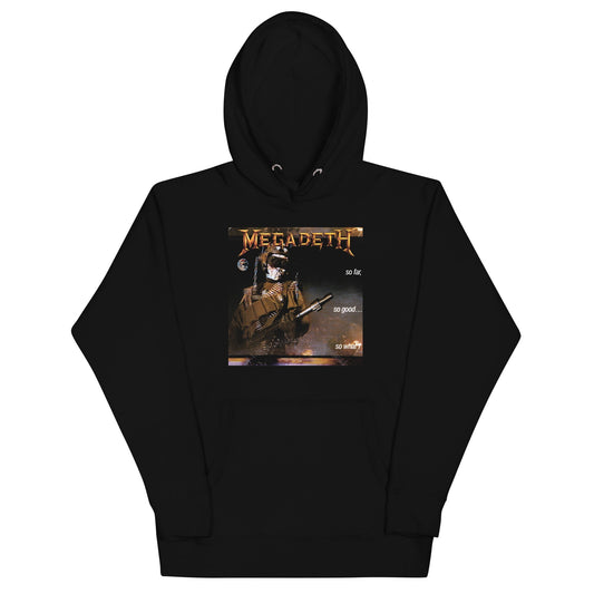 Megadeth So Far, So Good, So WOfficially Licensed Hat? Mens Officially Licensed Hoodie Black