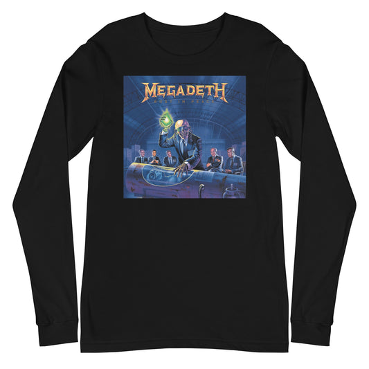 Megadeth Rust in Peace Mens Long Sleeve Shirt Black