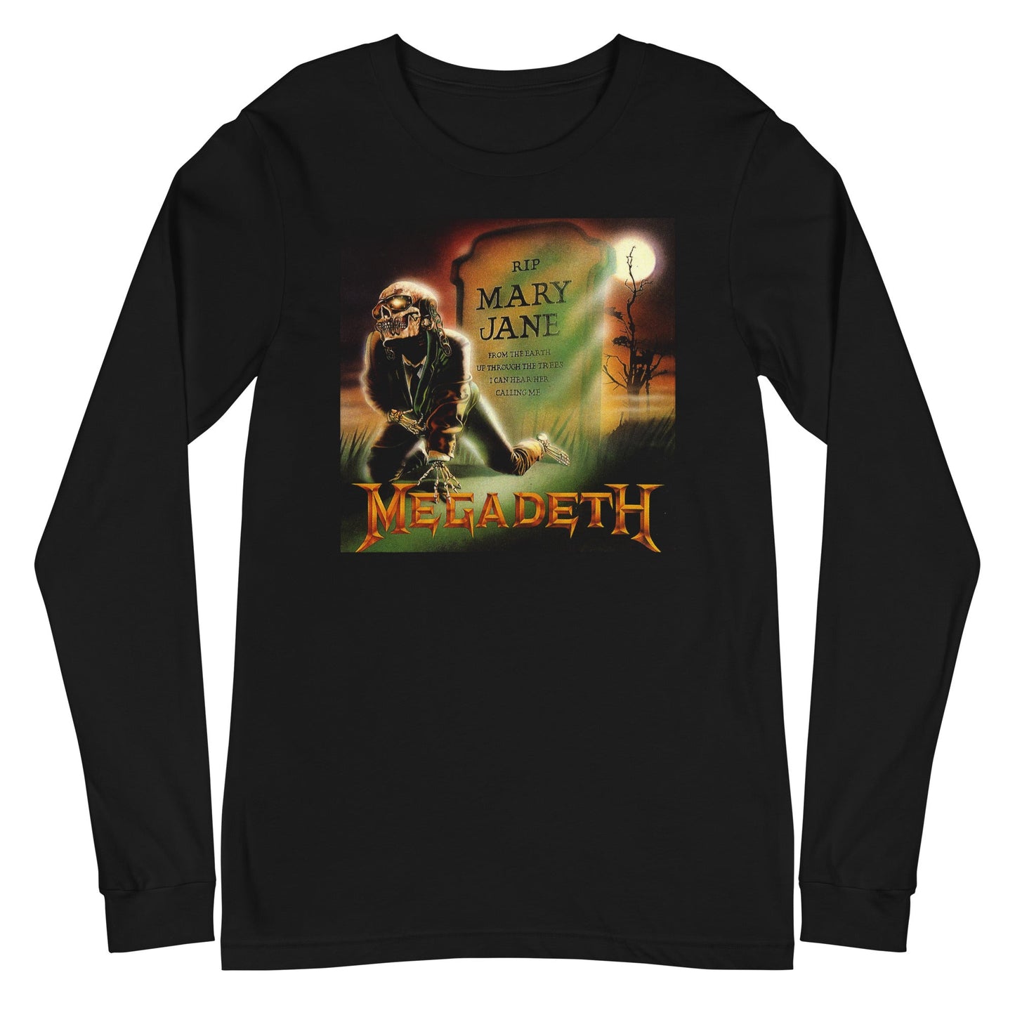 Megadeth R.I.P. Mary Jane Mens Long Sleeve Shirt Black