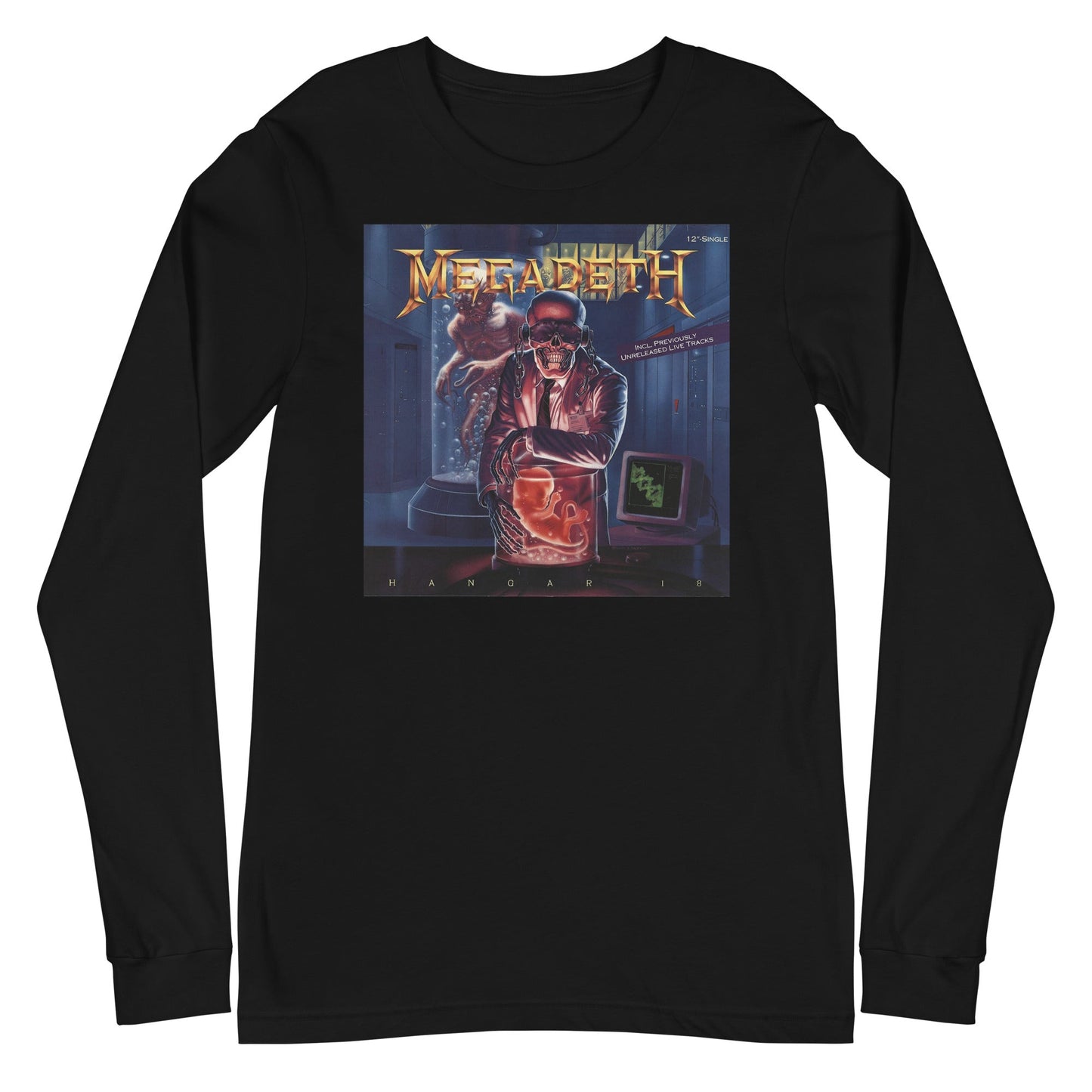 Megadeth Hangar 18 Mens Long Sleeve Shirt Black