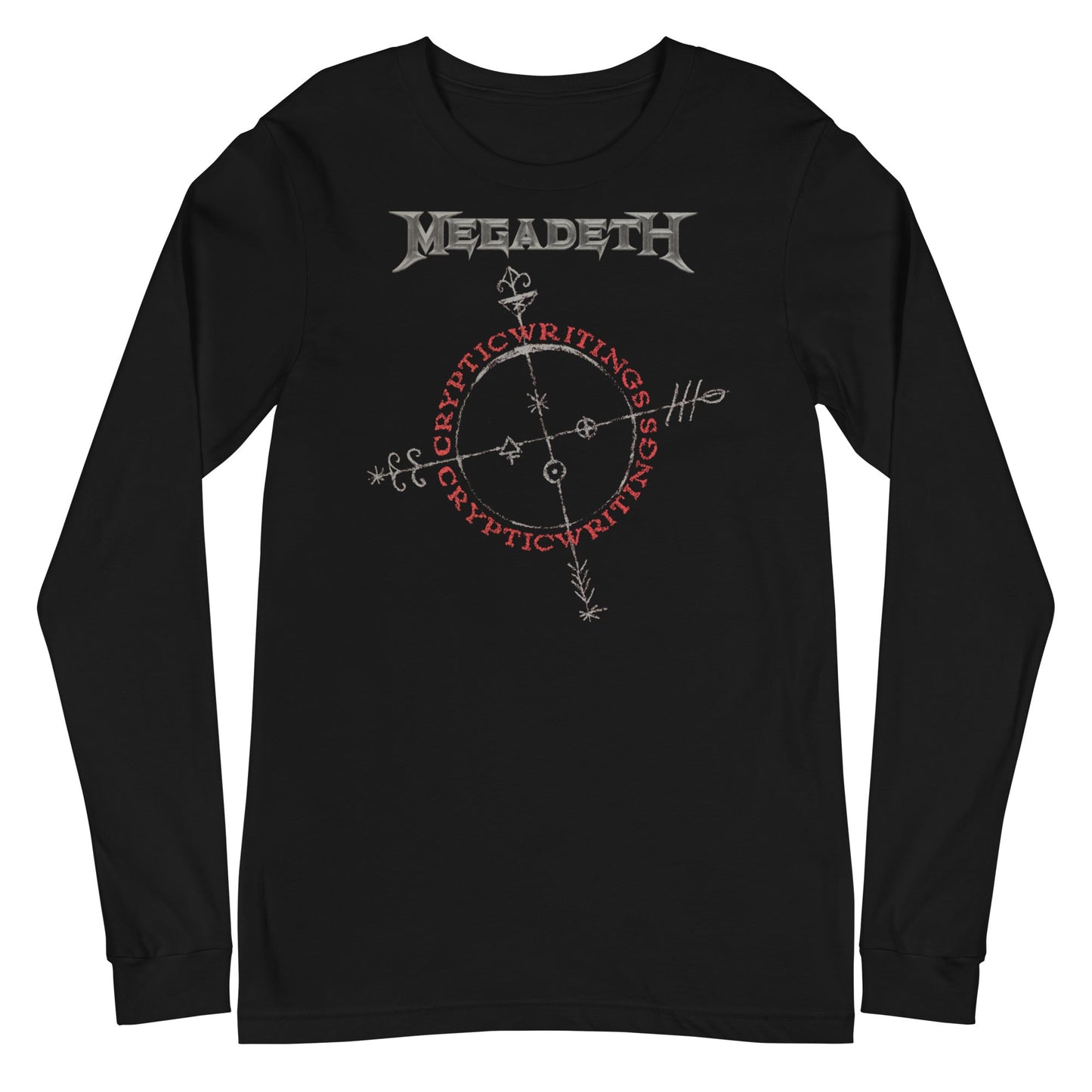 Megadeth Cryptic Writings Mens Long Sleeve Shirt Black