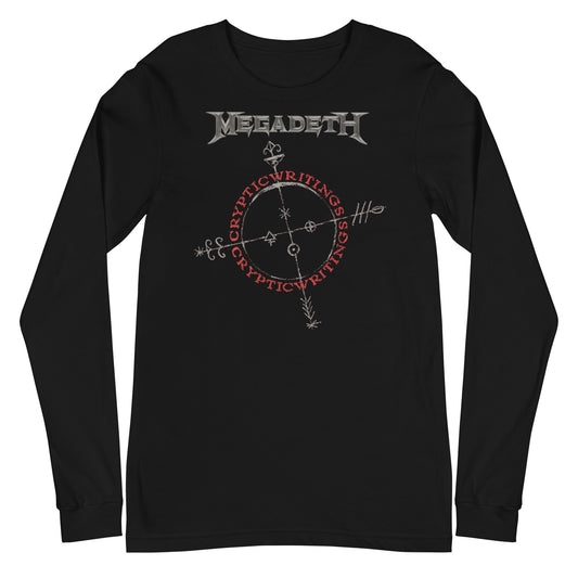 Megadeth Cryptic Writings Mens Long Sleeve Shirt Black