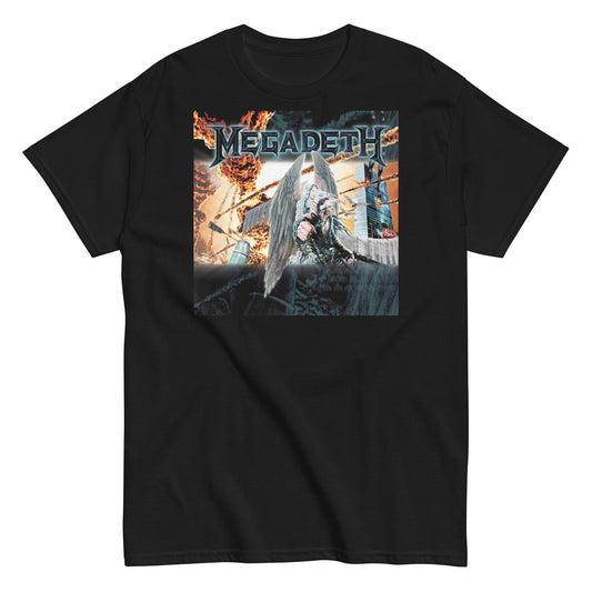 Megadeth Angel Flames Mens T Shirt Black