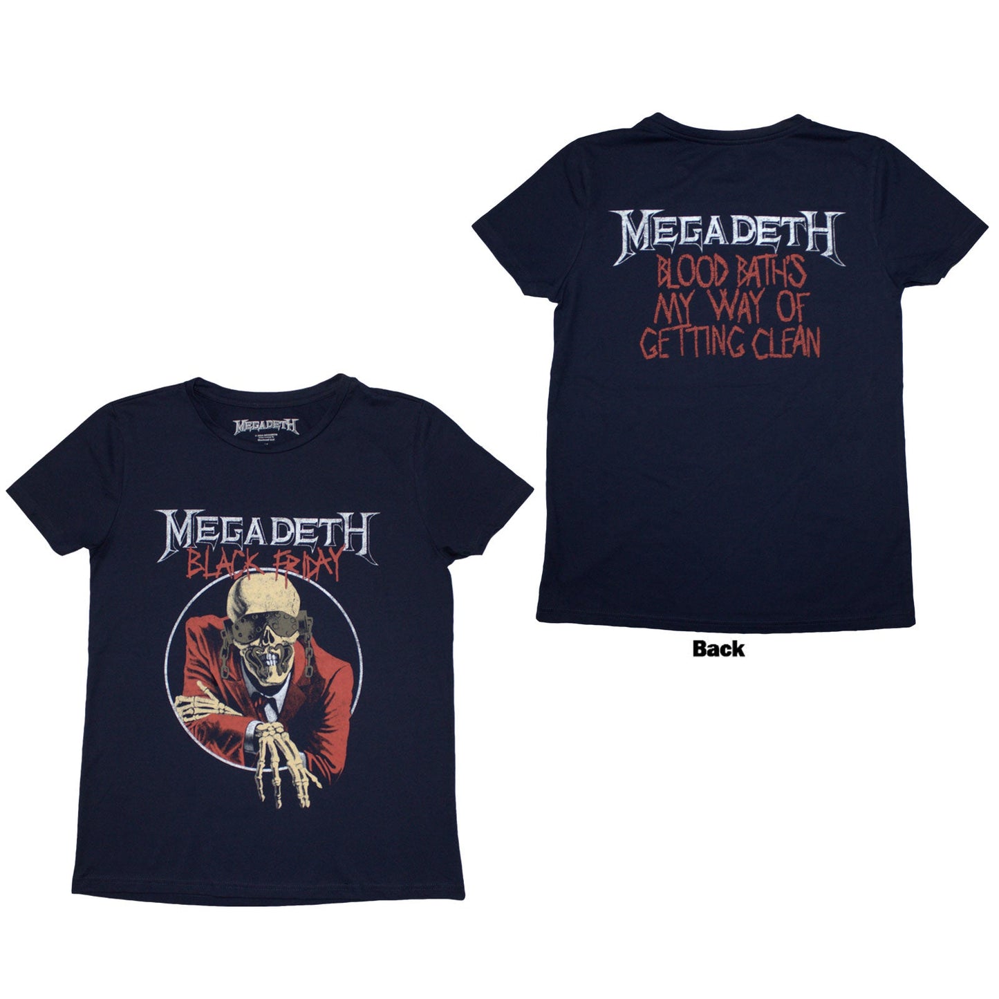 Megadeth Black Friday Womens T Shirt Blue