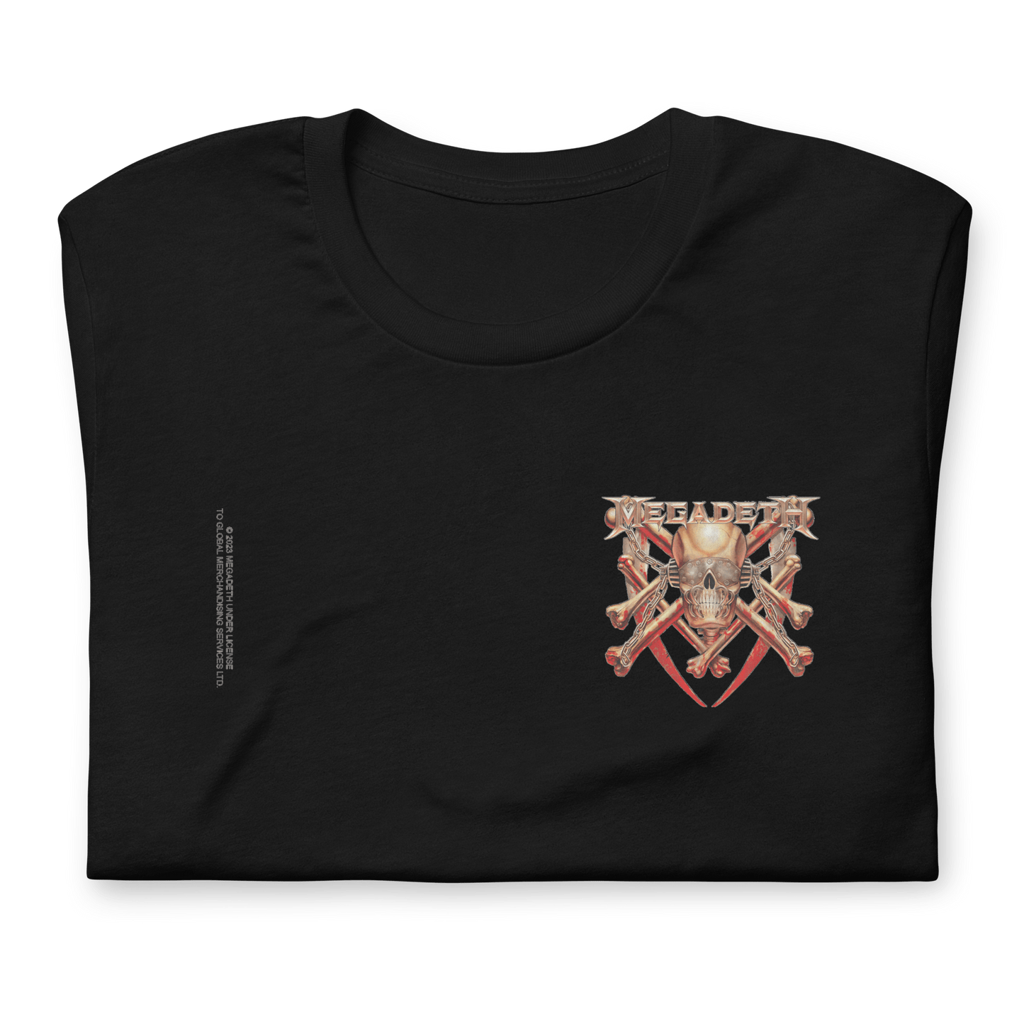 Megadeth Crossed Bones Officially Licensed Mens T Shirt Black