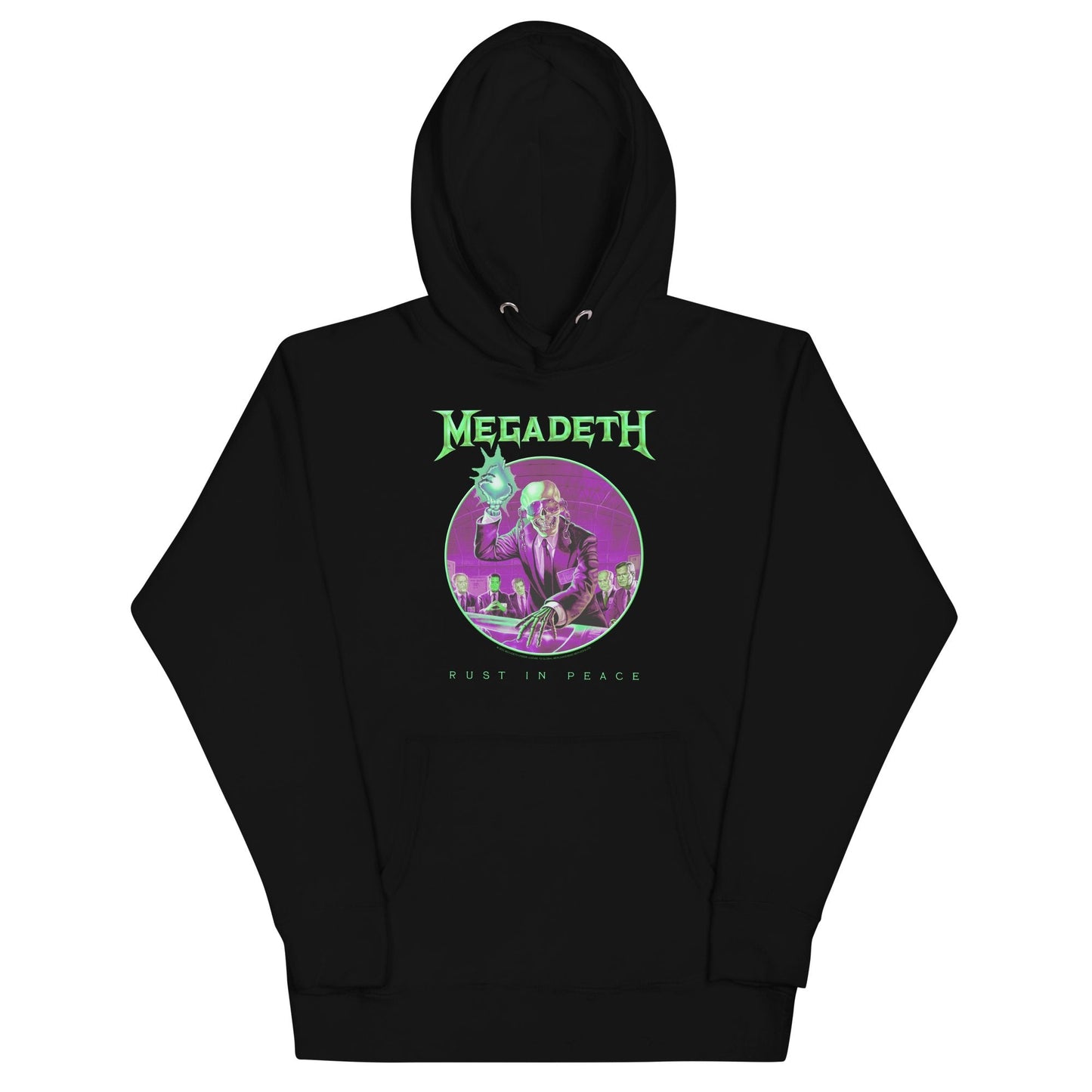 Megadeth Green Rust Classic Mens Hoodie Black