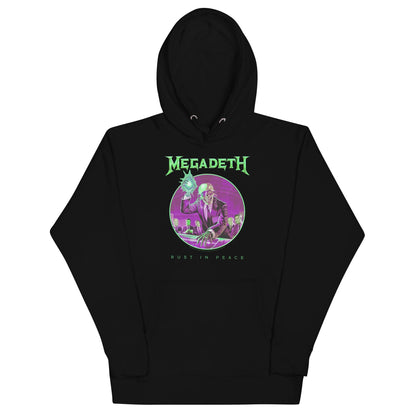 Megadeth Green Rust Classic Mens Hoodie Black